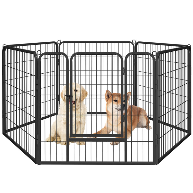 Dog crate hot sale with attached pen